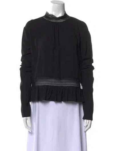 Pre-owned Miu Miu 2018 Silk Sweatshirt In Black