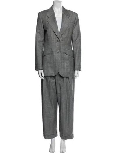 Pre-owned Miu Miu 2018 Virgin Wool Pantsuit In Gray