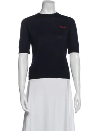 Pre-owned Miu Miu 2018 Virgin Wool Sweater In Blue