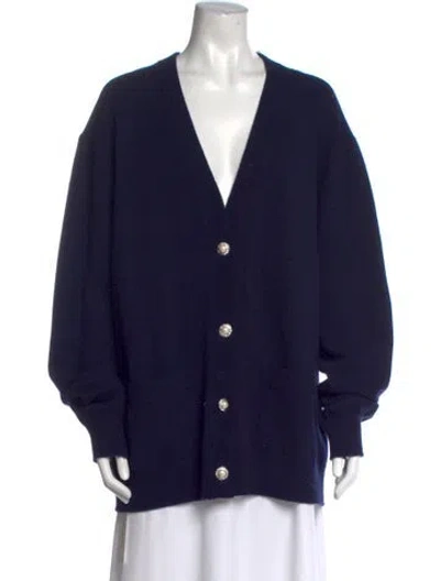 Pre-owned Miu Miu 2018 Virgin Wool Sweater In Blue