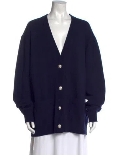 Pre-owned Miu Miu 2018 Virgin Wool Sweater In Blue