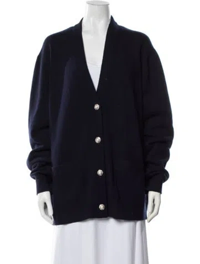 Pre-owned Miu Miu 2018 Virgin Wool Sweater In Blue