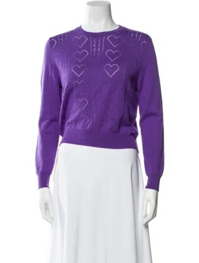 Pre-owned Miu Miu 2018 Virgin Wool Sweater In Purple