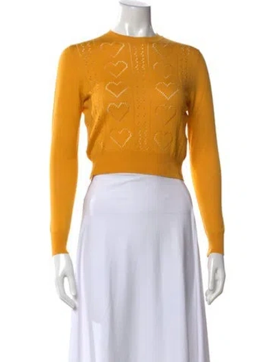 Pre-owned Miu Miu 2018 Virgin Wool Sweater In Yellow
