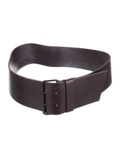 Pre-owned Miu Miu 2018 Wide Waist Belt In Brown