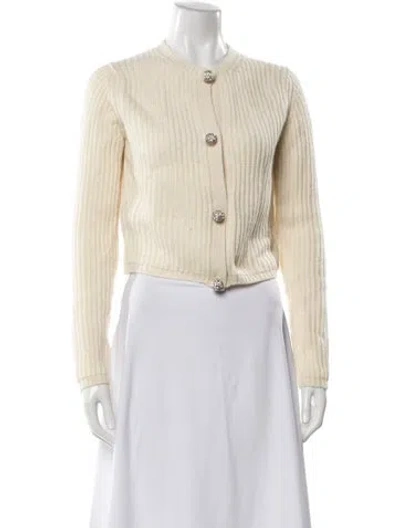 Pre-owned Miu Miu 2019 Cashmere Sweater In White
