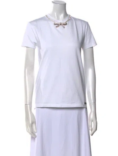 Pre-owned Miu Miu 2019 Crew Neck T-shirt In White