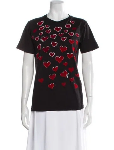 Pre-owned Miu Miu 2019 Graphic Print T-shirt In Black