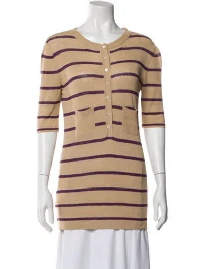Pre-owned Miu Miu 2019 Linen Top W/ Tags In Neutral