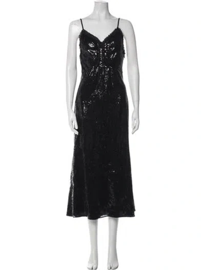 Pre-owned Miu Miu 2019 Long Dress In Black