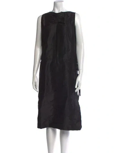 Pre-owned Miu Miu 2019 Midi Length Dress In Black
