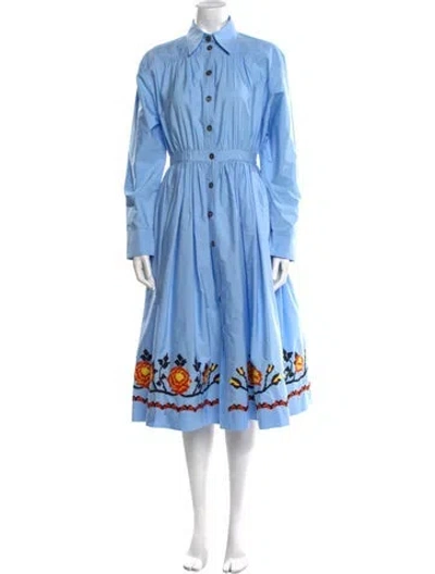 Pre-owned Miu Miu 2019 Midi Length Dress In Blue