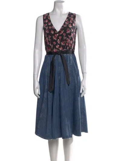 Pre-owned Miu Miu 2019 Midi Length Dress In Multi