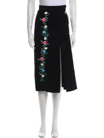 Pre-owned Miu Miu 2019 Midi Length Skirt In Black