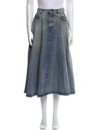 Pre-owned Miu Miu 2019 Midi Length Skirt In Blue