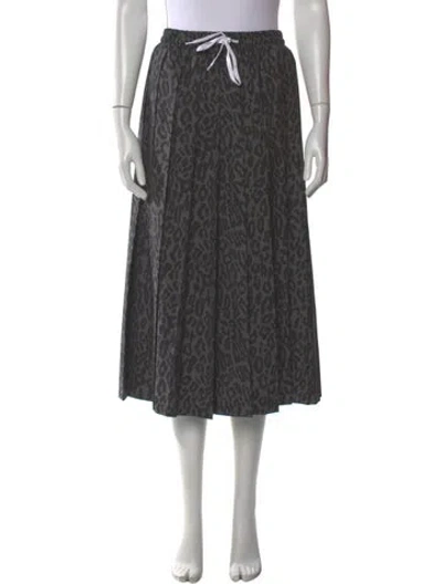 Pre-owned Miu Miu 2019 Midi Length Skirt In Gray