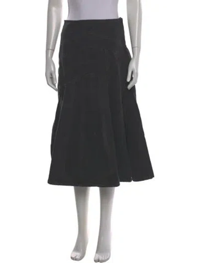 Pre-owned Miu Miu 2019 Midi Length Skirt In Gray