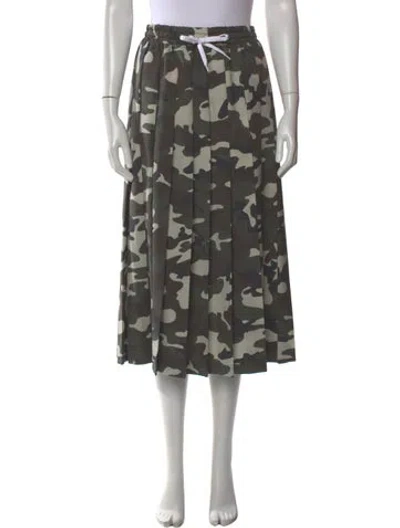 Pre-owned Miu Miu 2019 Midi Length Skirt In Green