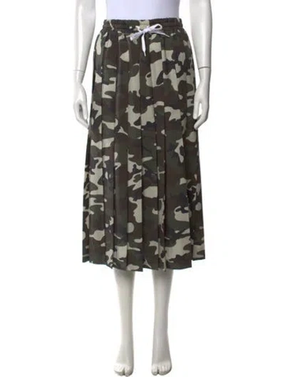 Pre-owned Miu Miu 2019 Midi Length Skirt In Green