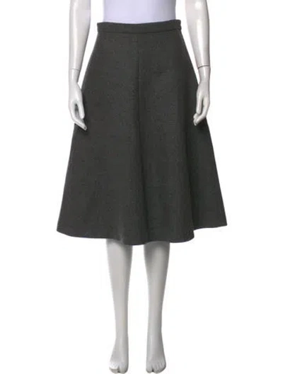 Pre-owned Miu Miu 2019 Midi Length Skirt In Grey