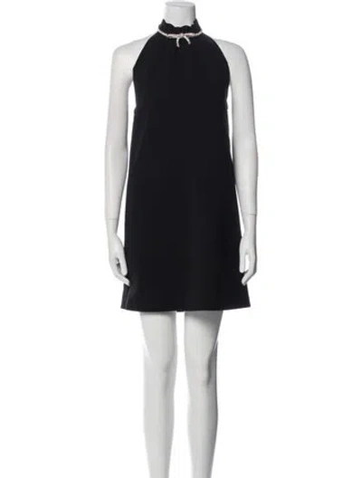 Pre-owned Miu Miu 2019 Mini Dress In Black