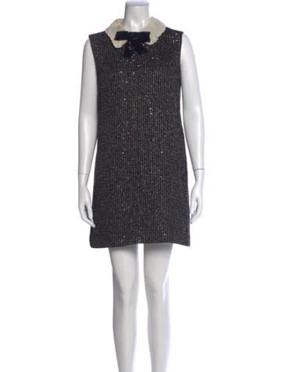 Pre-owned Miu Miu 2019 Mini Dress In Black