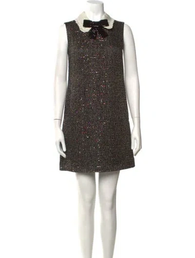 Pre-owned Miu Miu 2019 Mini Dress In Black