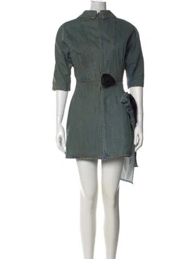 Pre-owned Miu Miu 2019 Mini Dress In Blue