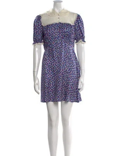 Pre-owned Miu Miu 2019 Mini Dress In Blue