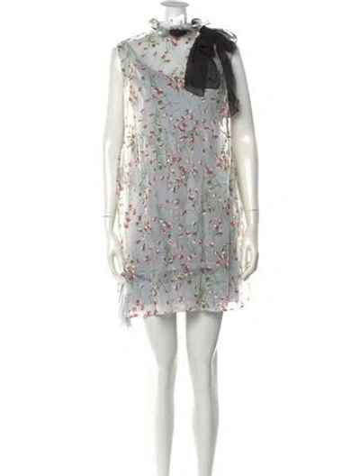 Pre-owned Miu Miu 2019 Mini Dress In Blue