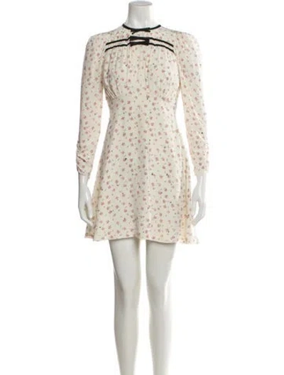 Pre-owned Miu Miu 2019 Mini Dress In Neutral
