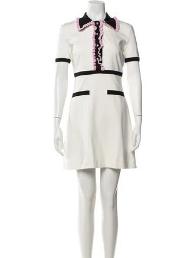 Pre-owned Miu Miu 2019 Mini Dress In Neutral