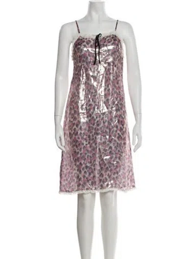 Pre-owned Miu Miu 2019 Mini Dress In Pink/purple