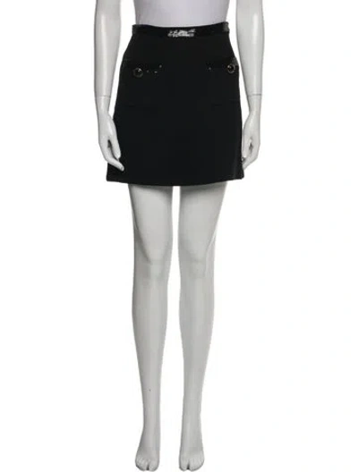 Pre-owned Miu Miu 2019 Mini Skirt In Black