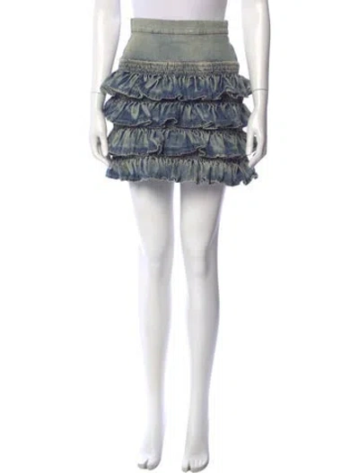 Pre-owned Miu Miu 2019 Mini Skirt In Blue
