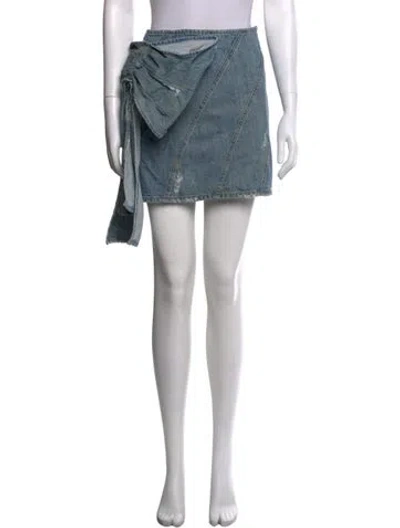 Pre-owned Miu Miu 2019 Mini Skirt In Blue