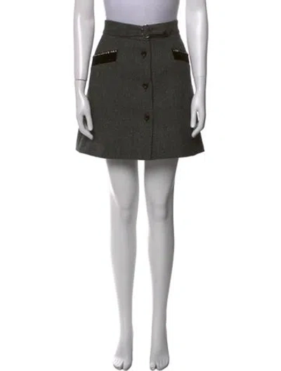 Pre-owned Miu Miu 2019 Mini Skirt In Gray