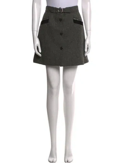 Pre-owned Miu Miu 2019 Mini Skirt In Gray