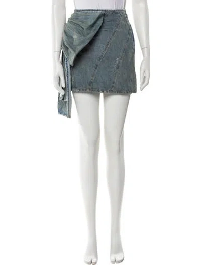 Pre-owned Miu Miu 2019 Mini Skirt W/ Tags In Blue