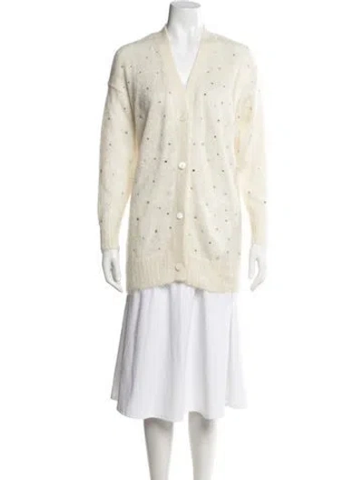 Pre-owned Miu Miu 2019 Mohair Sweater In Neutrals