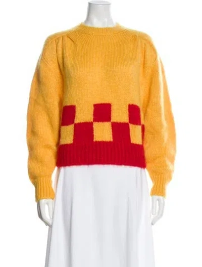 Pre-owned Miu Miu 2019 Mohair Sweater In Yellow