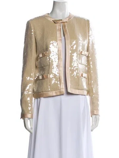 Pre-owned Miu Miu 2019 Nylon Evening Jacket In Neutral