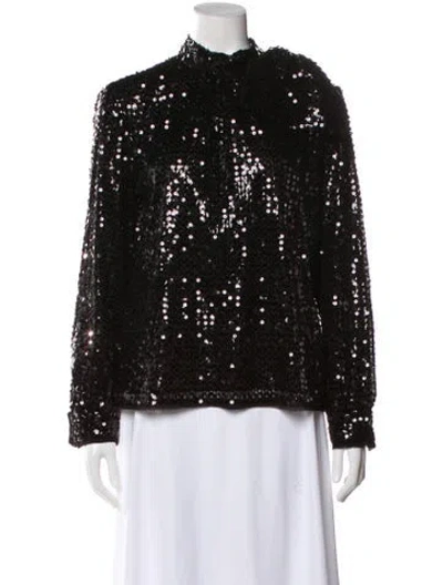 Pre-owned Miu Miu 2019 Patterned Top In Black