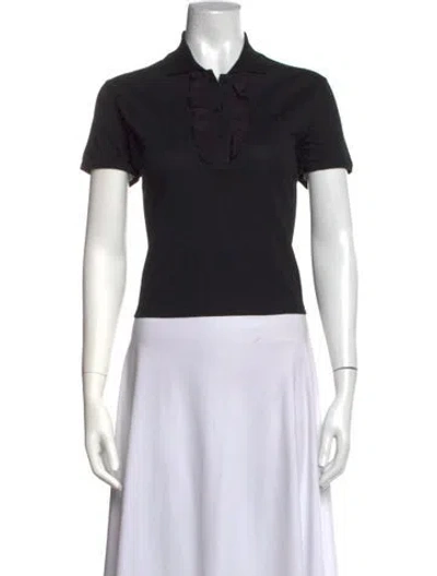 Pre-owned Miu Miu 2019 Short Sleeve Polo In Black