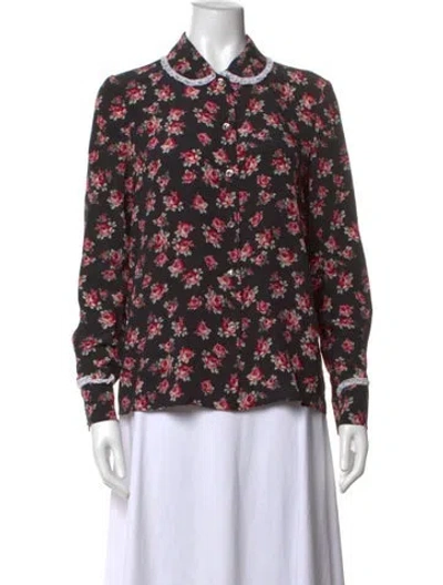 Pre-owned Miu Miu 2019 Silk Blouse In Black