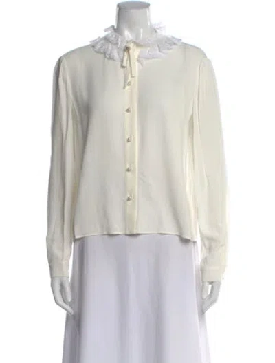 Pre-owned Miu Miu 2019 Silk Blouse In Neutral