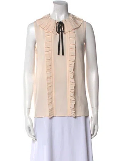 Pre-owned Miu Miu 2019 Silk Blouse In Pink