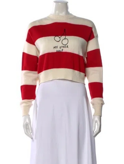 Pre-owned Miu Miu 2019 Striped Sweater In Neutral