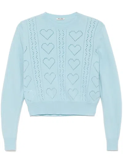 Pre-owned Miu Miu 2019 Sweater In Blue