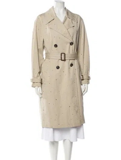 Pre-owned Miu Miu 2019 Trench Coat In Neutral